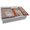 Ruvati 33-inch Workstation Two-Tiered Ledge Kitchen Sink Drop-in Topmount 16 Gauge Stainless Steel RVH8424 - alternate 4
